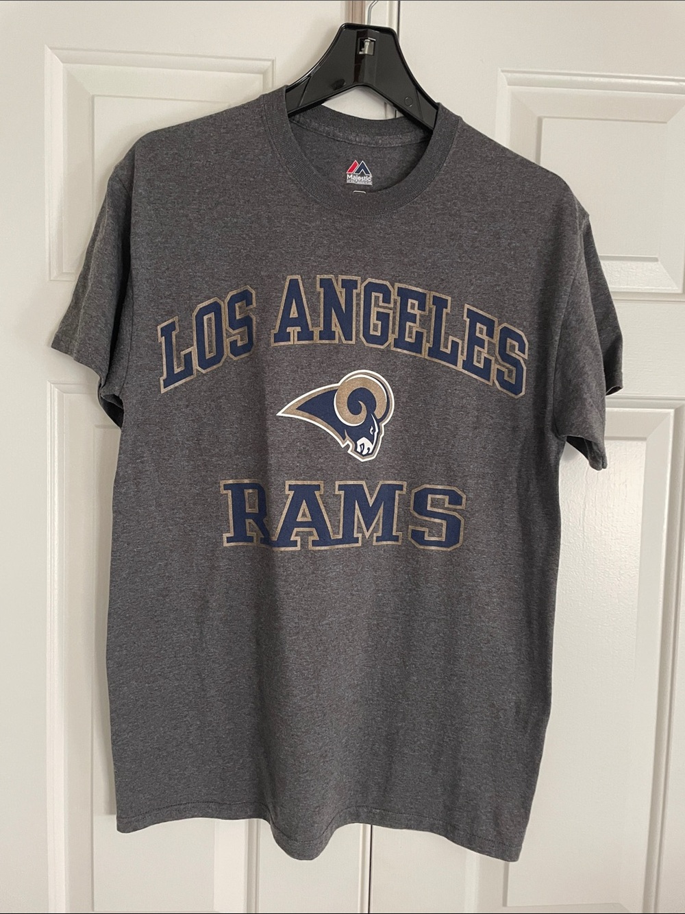 Majestic Los Angeles Rams Charcoal Gray Graphic Tee